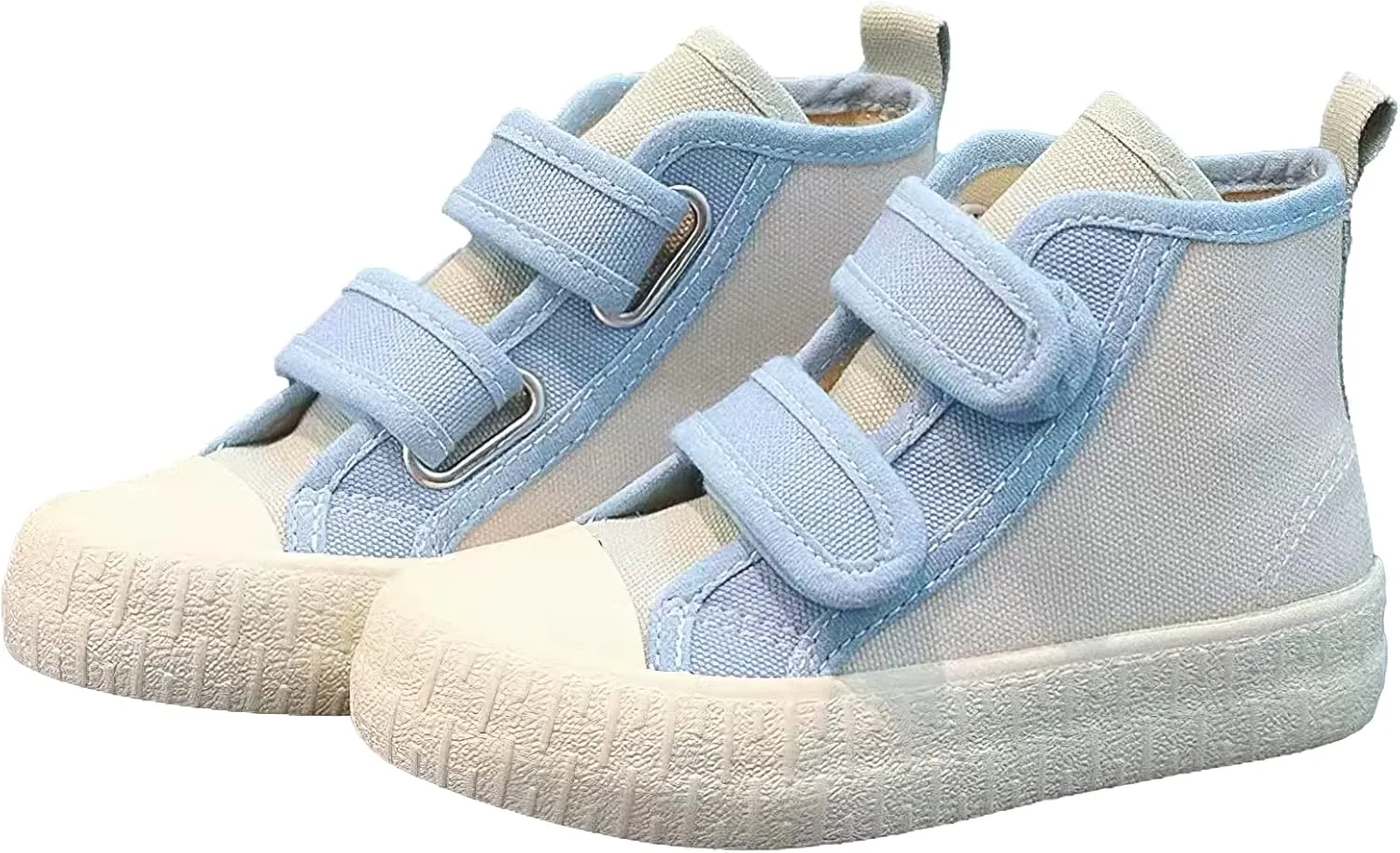 Children's Casual Canvas Shoes High Top Hook&Loop Sneakers for Boys and Girls