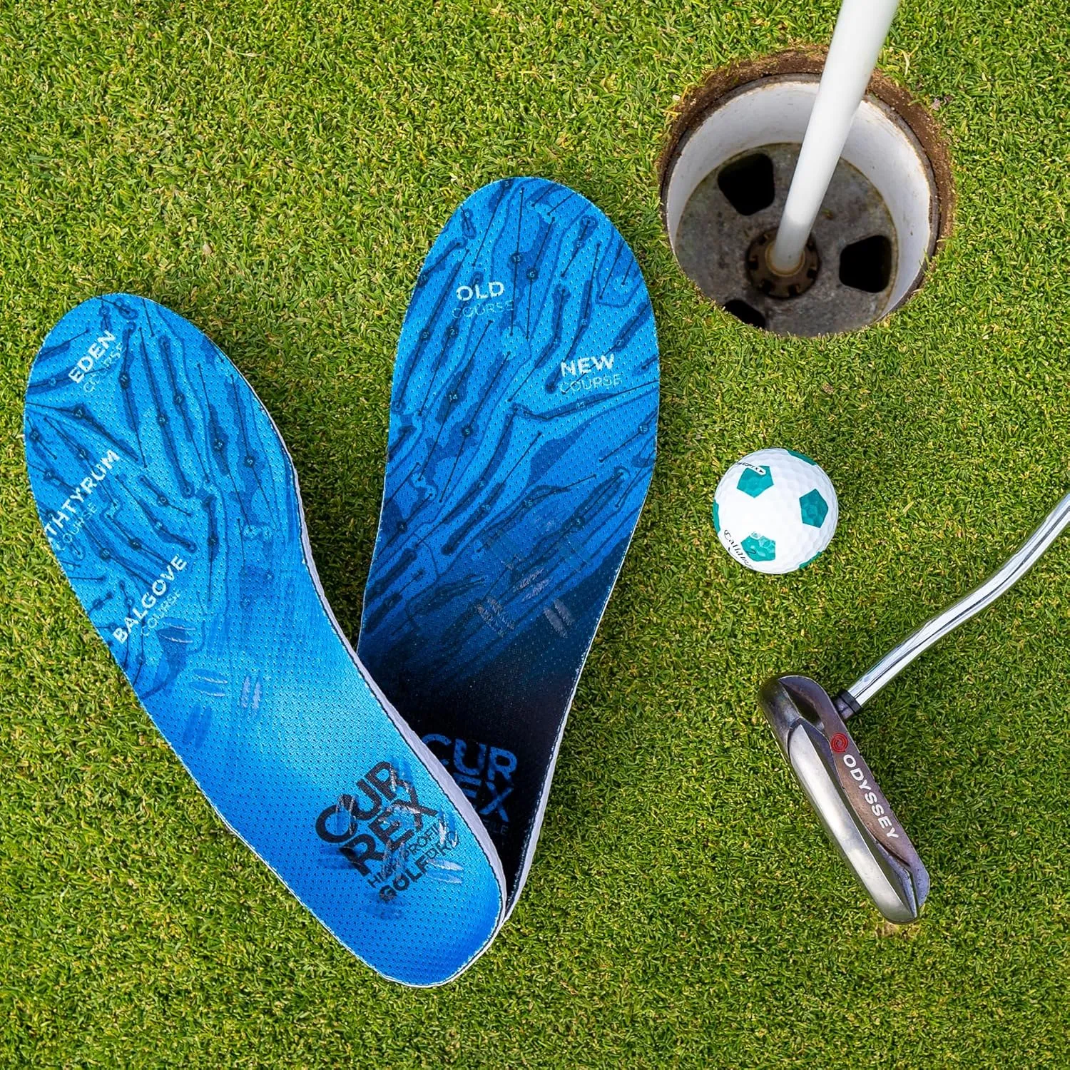CURREX GolfPro Insoles for Golf Shoes – Arch Support Inserts to Improve Balance, Stability, Comfort & Performance, Help with Foot & Heel Pain Relief – for Men & Women – High Arch, Medium