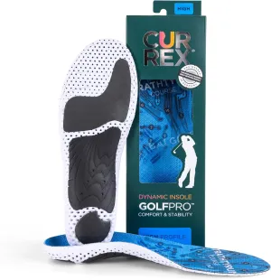 CURREX GolfPro Insoles for Golf Shoes – Arch Support Inserts to Improve Balance, Stability, Comfort & Performance, Help with Foot & Heel Pain Relief – for Men & Women – High Arch, Medium