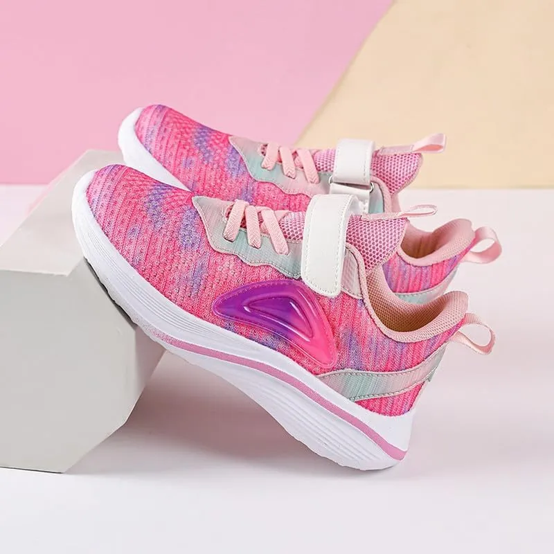 DHOVOR Girls Running Shoes Athletic Fashion Sneakers Lightweight Tennis Walking Basketball Shoes for Girls(Little Kid/Big Kid)