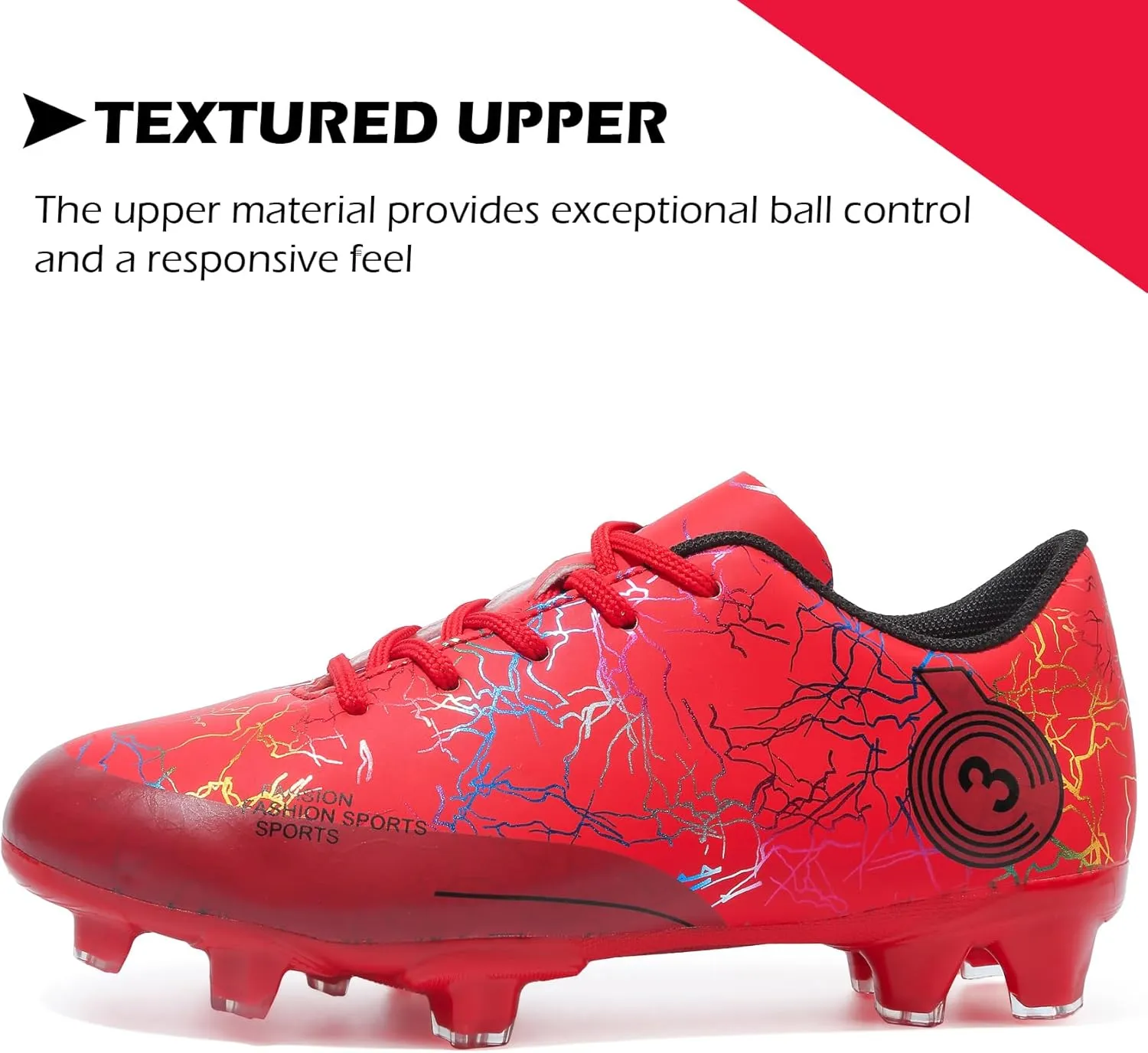 DimaiGlobal Kids Soccer Shoes Boys Girls Soccer Cleats Outdoor Training Athletic Sneakers Professional Spikes Youth Turf Football Shoes Unisex
