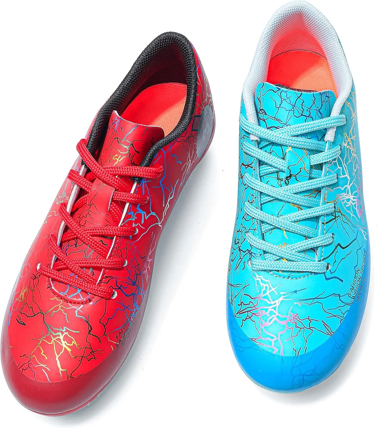 DimaiGlobal Kids Soccer Shoes Boys Girls Soccer Cleats Outdoor Training Athletic Sneakers Professional Spikes Youth Turf Football Shoes Unisex