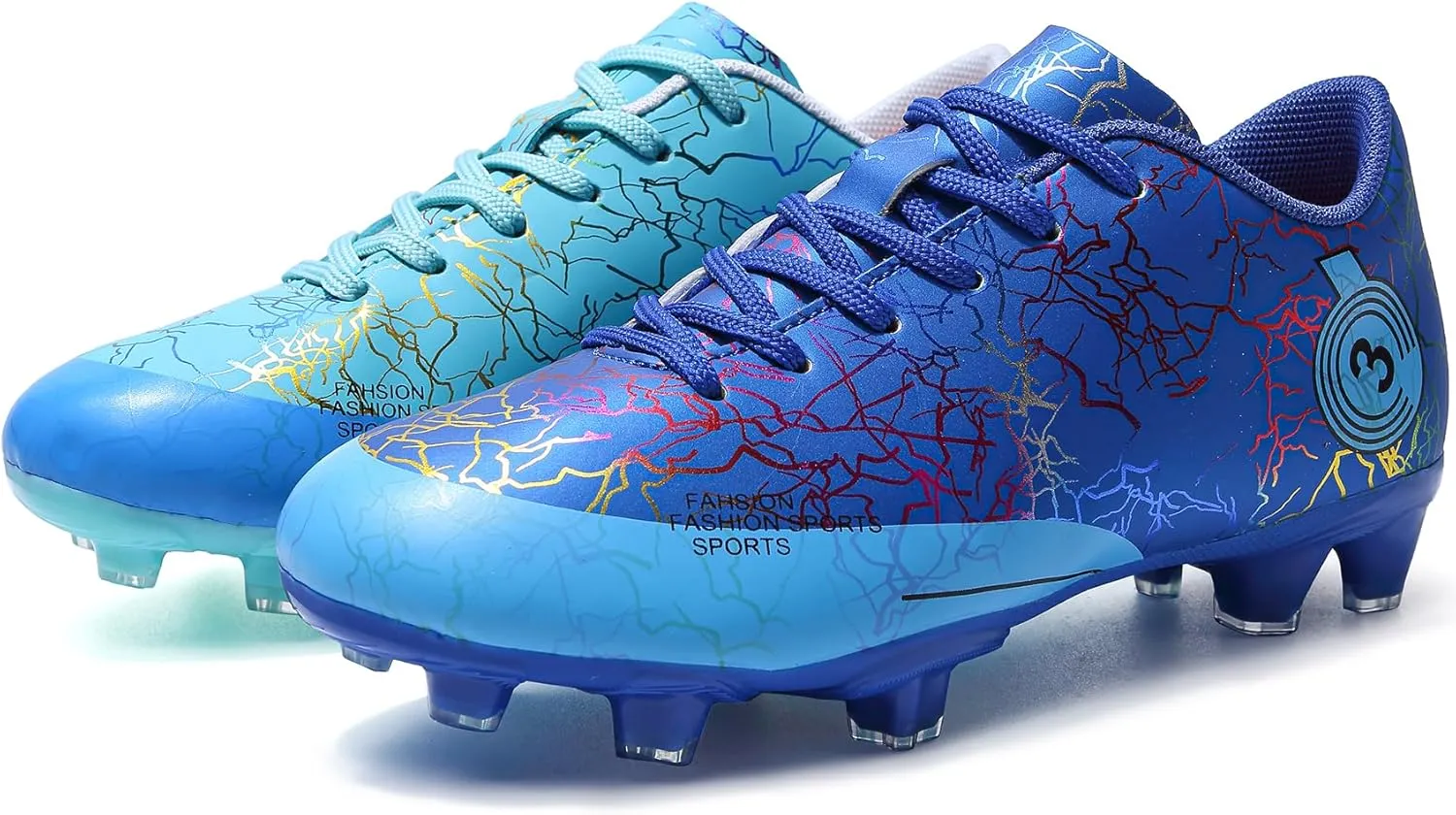 DimaiGlobal Kids Soccer Shoes Boys Girls Soccer Cleats Outdoor Training Athletic Sneakers Professional Spikes Youth Turf Football Shoes Unisex