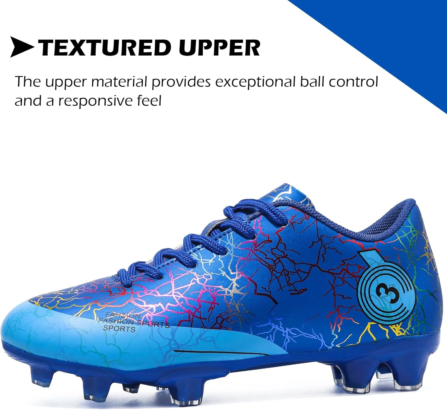 DimaiGlobal Kids Soccer Shoes Boys Girls Soccer Cleats Outdoor Training Athletic Sneakers Professional Spikes Youth Turf Football Shoes Unisex