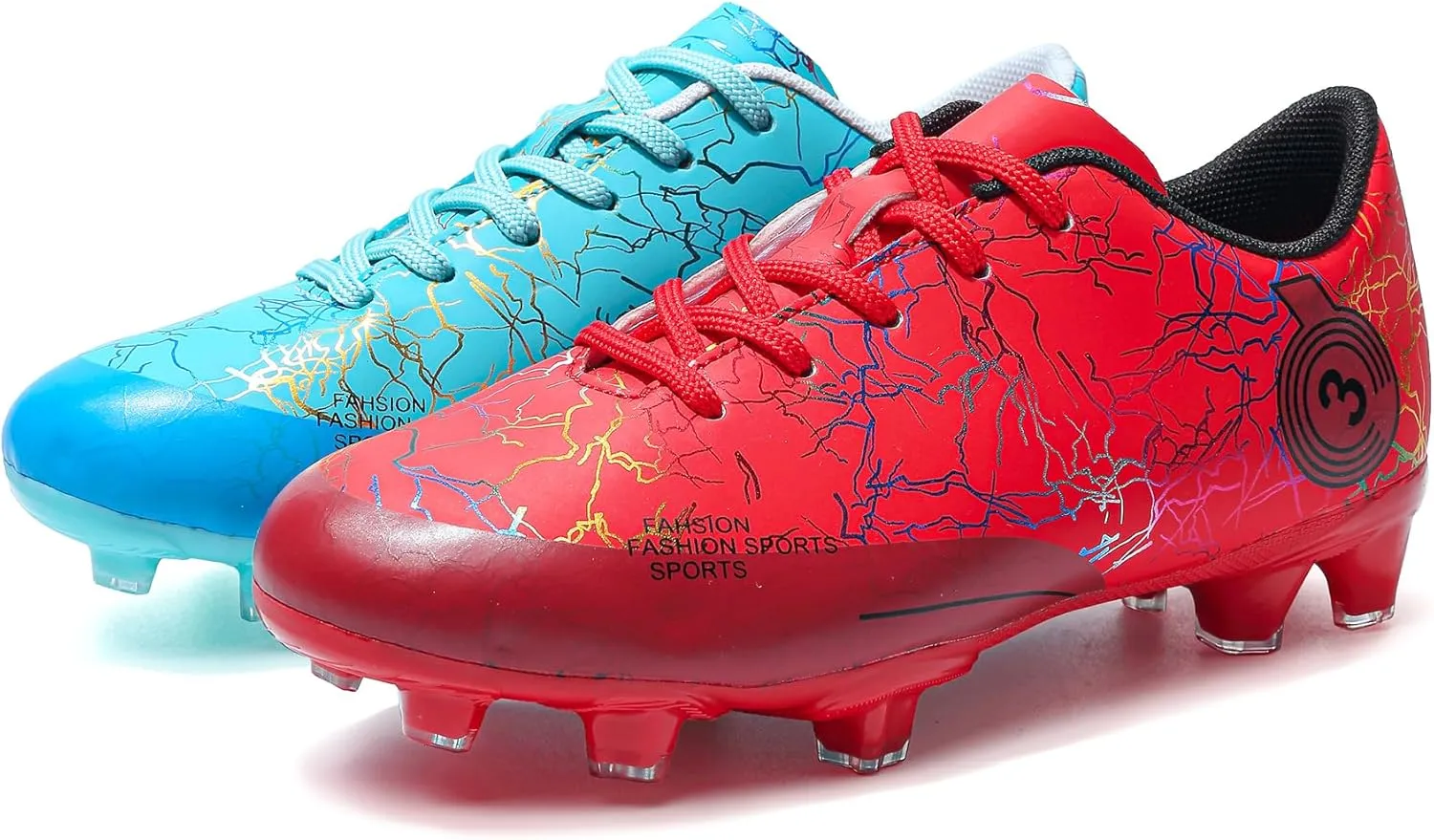 DimaiGlobal Kids Soccer Shoes Boys Girls Soccer Cleats Outdoor Training Athletic Sneakers Professional Spikes Youth Turf Football Shoes Unisex