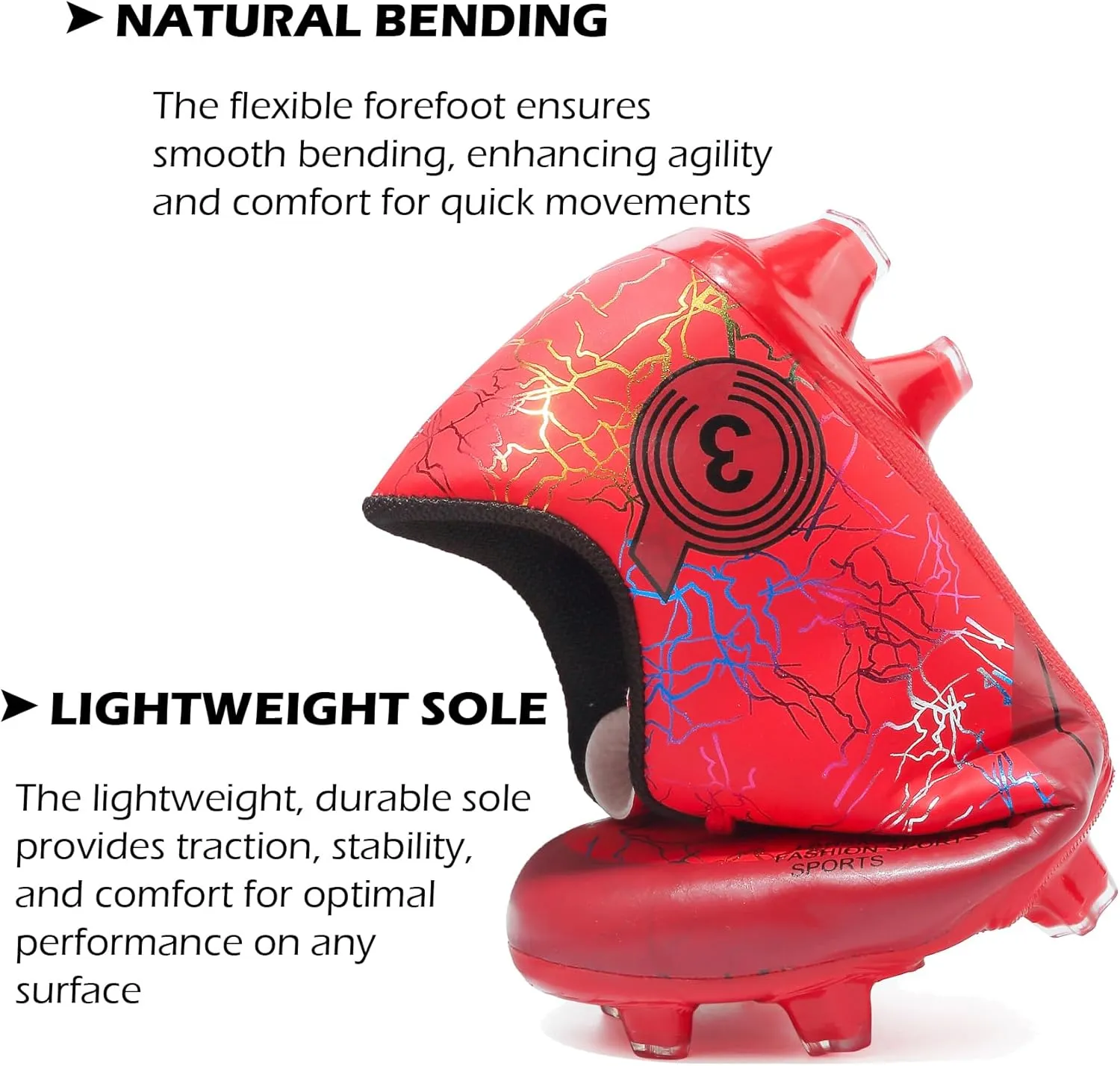 DimaiGlobal Kids Soccer Shoes Boys Girls Soccer Cleats Outdoor Training Athletic Sneakers Professional Spikes Youth Turf Football Shoes Unisex