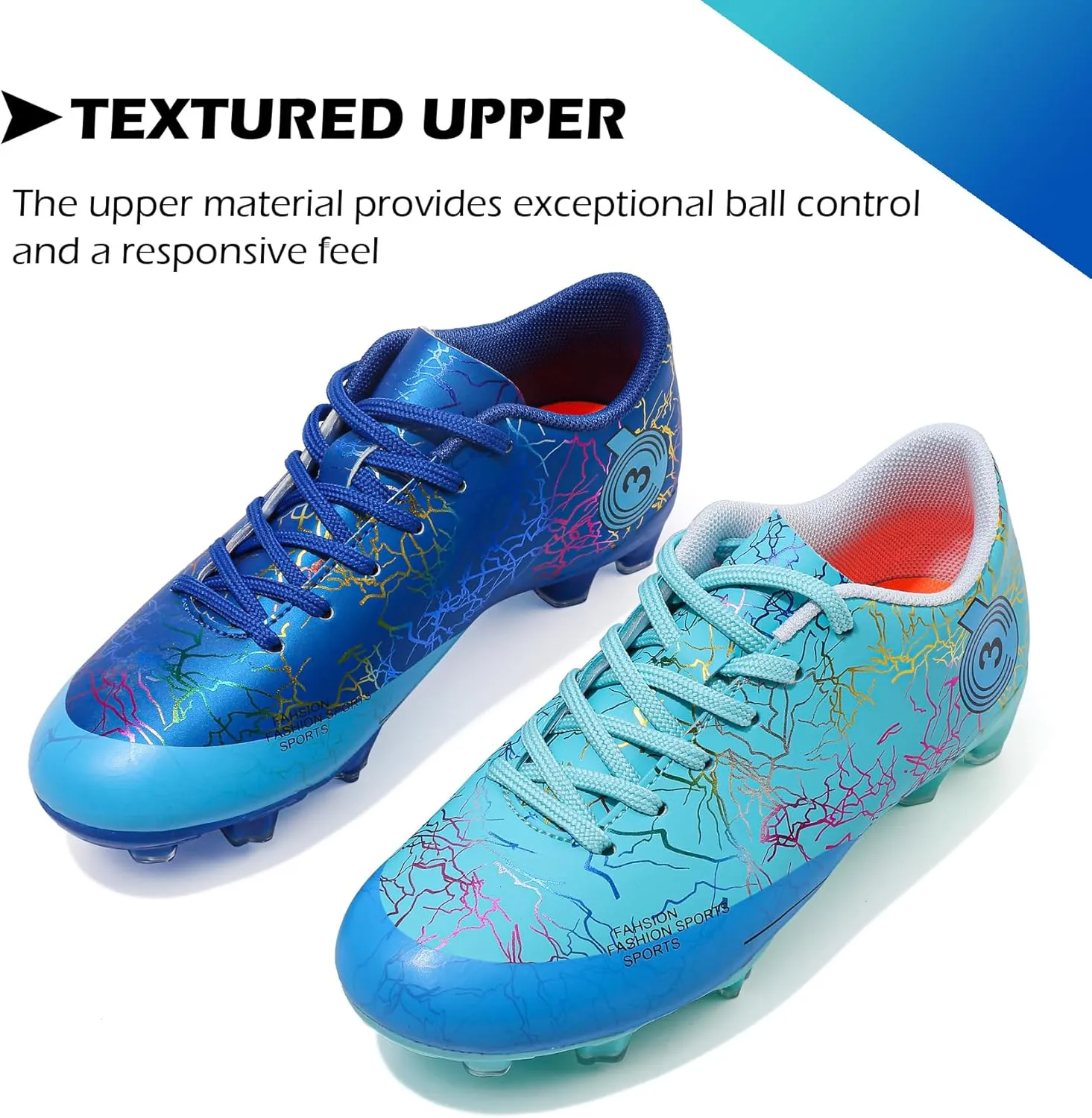 DimaiGlobal Kids Soccer Shoes Boys Girls Soccer Cleats Outdoor Training Athletic Sneakers Professional Spikes Youth Turf Football Shoes Unisex