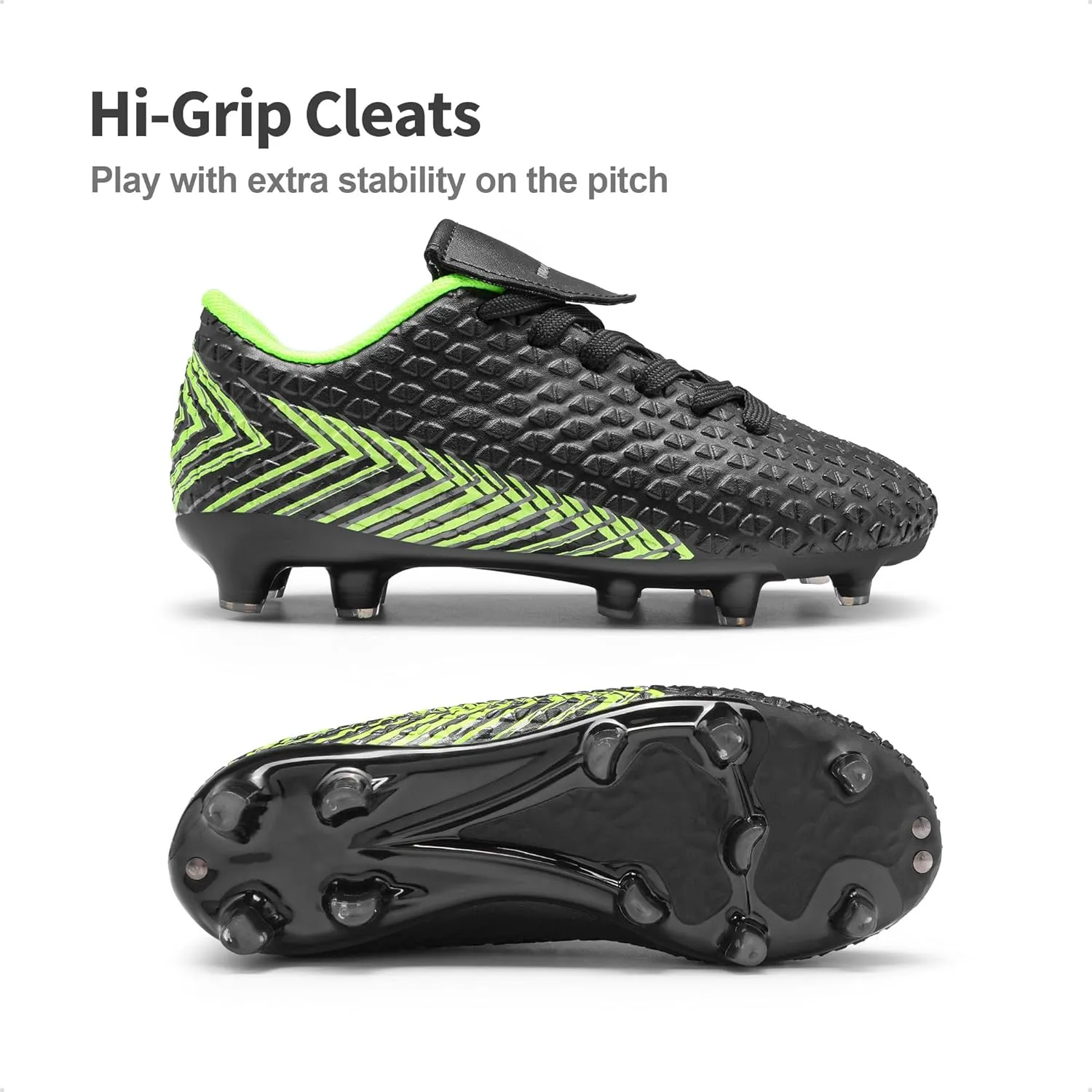 DREAM PAIRS Boys Girls Outdoor Soccer Cleats Football Shoes for Little/Big Kid