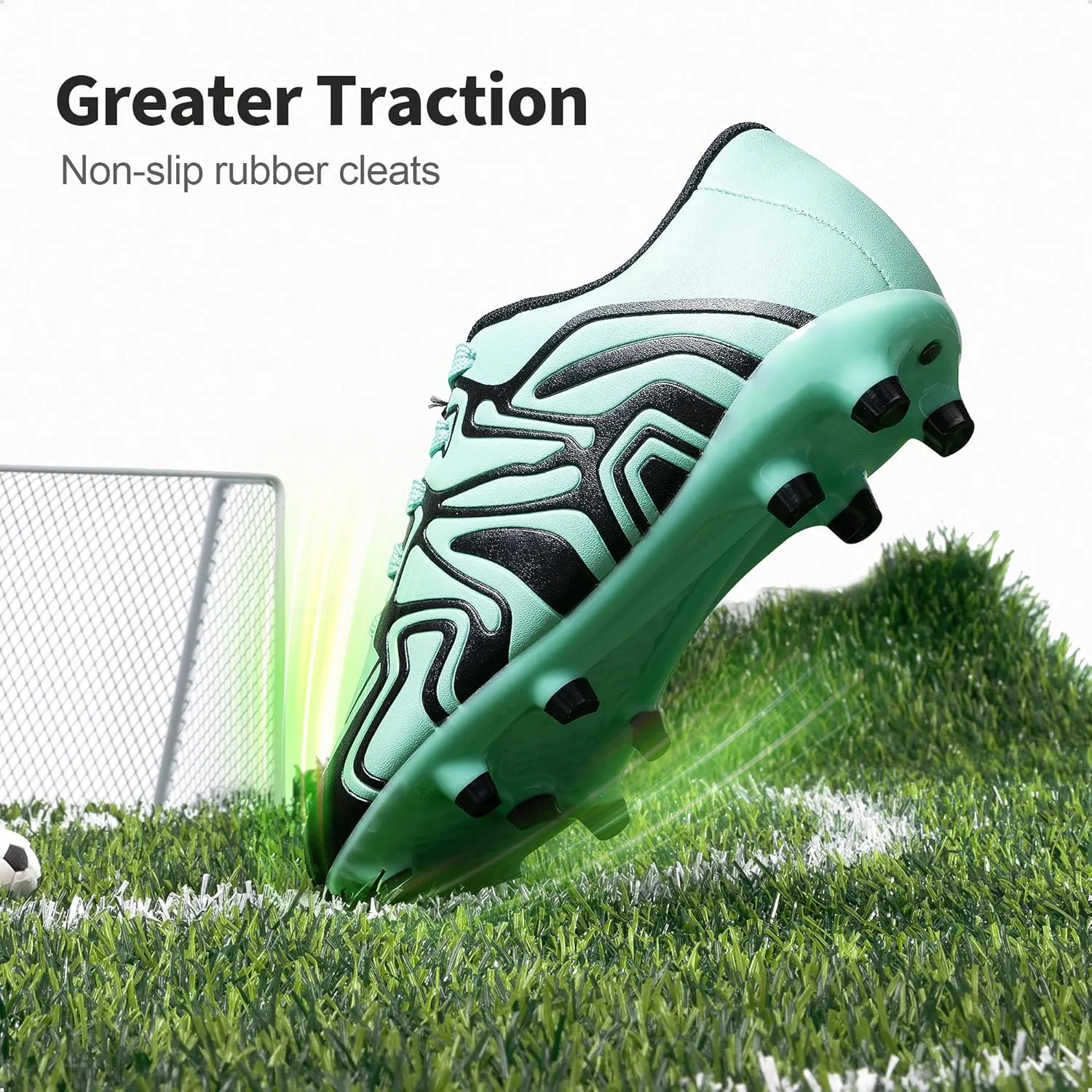 DREAM PAIRS Boys Girls Soccer Cleats Youth Firm Groud Baseball Cleats Sport Athletic Outdoor Trainning Football Shoes for Little/Big Kid