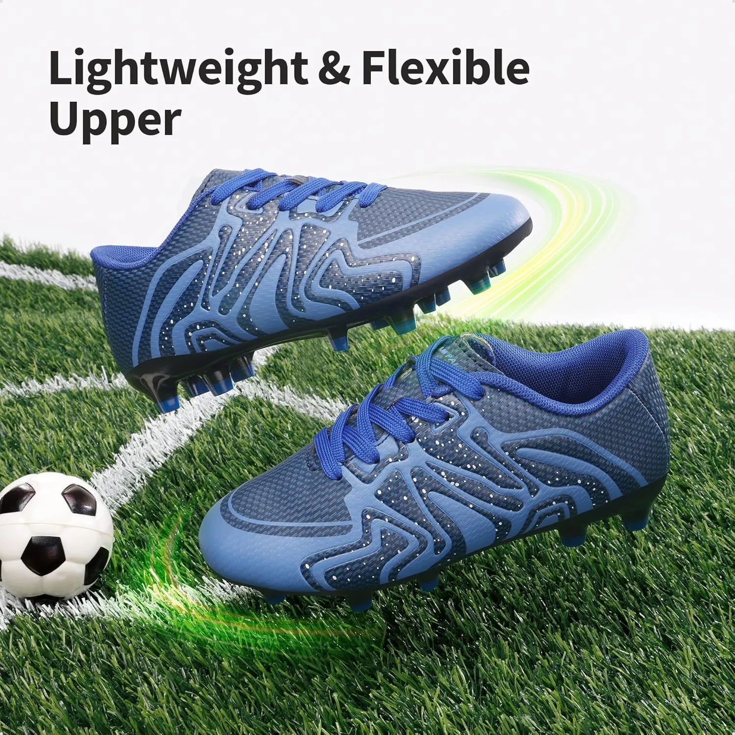 DREAM PAIRS Boys Girls Soccer Cleats Youth Firm Groud Baseball Cleats Sport Athletic Outdoor Trainning Football Shoes for Little/Big Kid