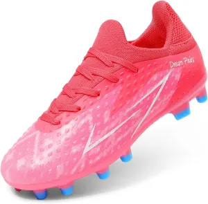 DREAM PAIRS Boys Girls Soccer Cleats Youth Firm Groud Football Shoes for Little/Big Kid