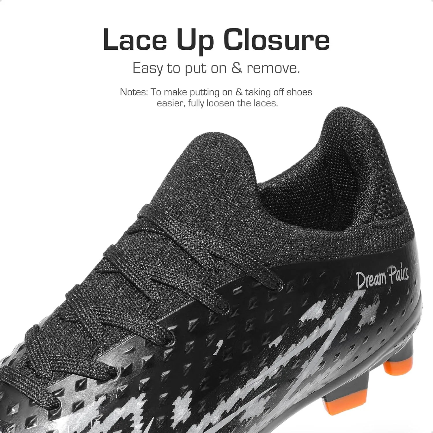 DREAM PAIRS Boys Girls Soccer Cleats Youth Firm Groud Football Shoes for Little/Big Kid