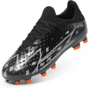 DREAM PAIRS Boys Girls Soccer Cleats Youth Firm Groud Football Shoes for Little/Big Kid