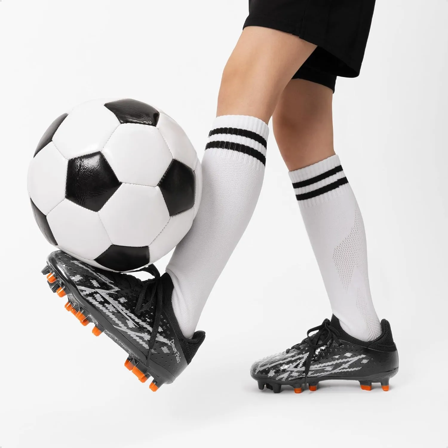 DREAM PAIRS Boys Girls Soccer Cleats Youth Firm Groud Football Shoes for Little/Big Kid