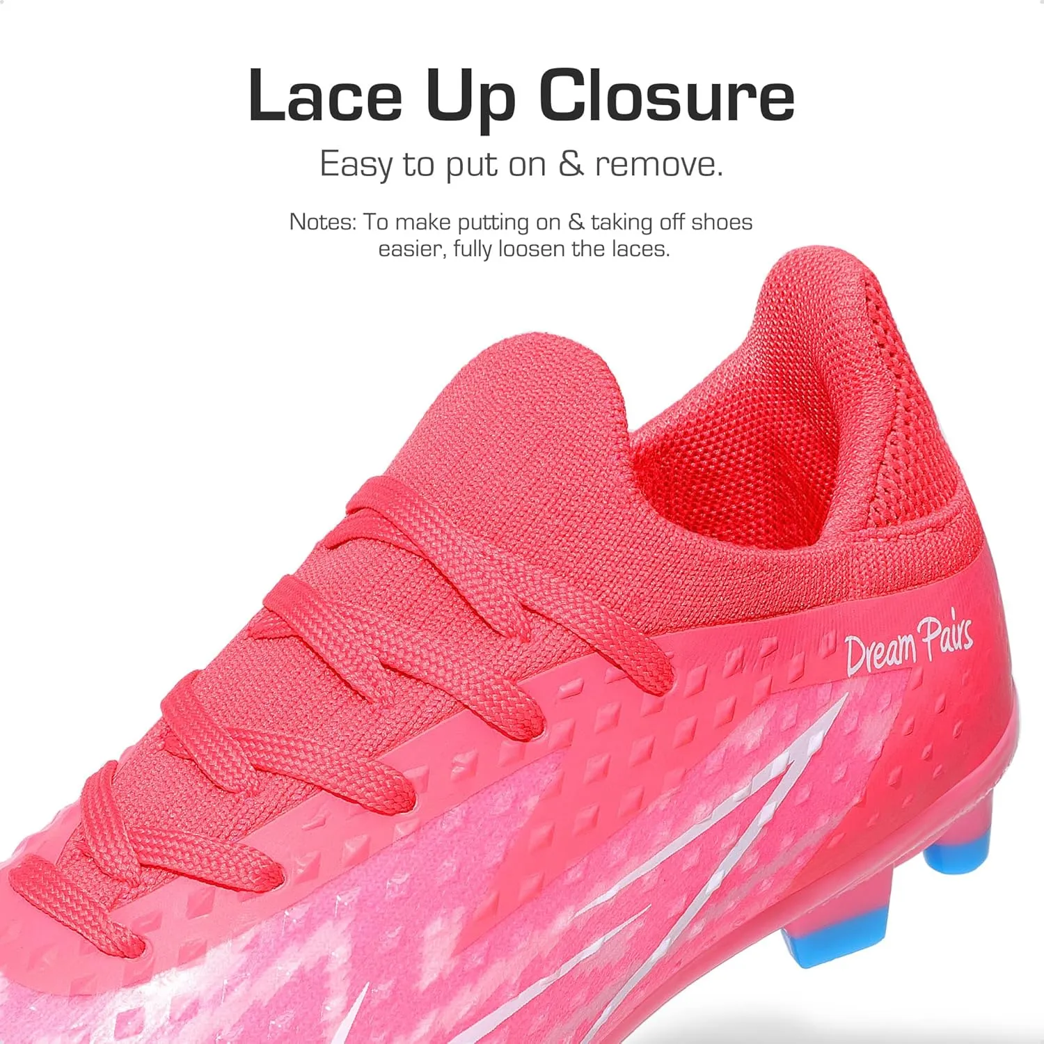 DREAM PAIRS Boys Girls Soccer Cleats Youth Firm Groud Football Shoes for Little/Big Kid