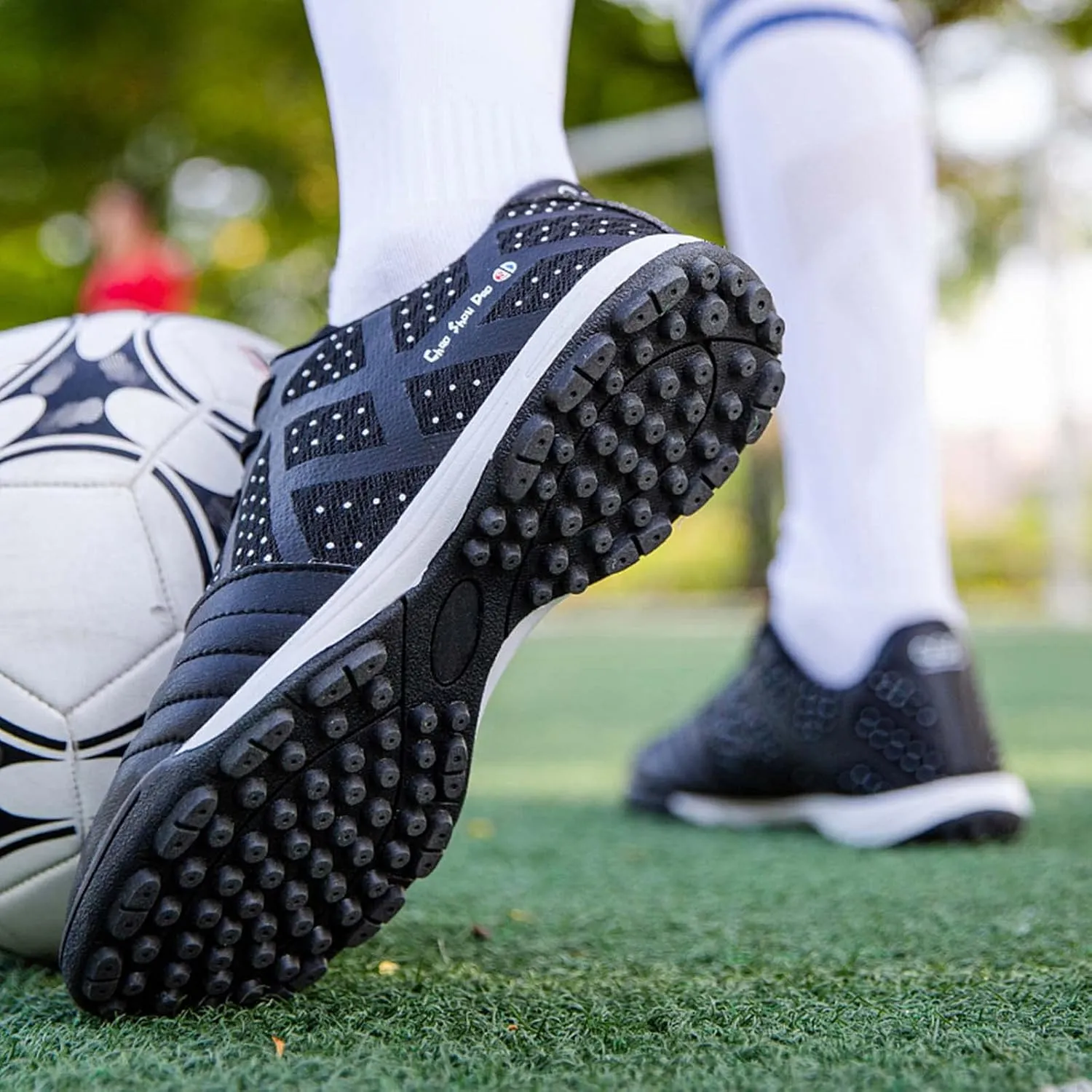 Eliogn Mens Soccer Shoes Boys Girls Turf Ground Athletic Football Shoes Youth Turf Soccer Shoes