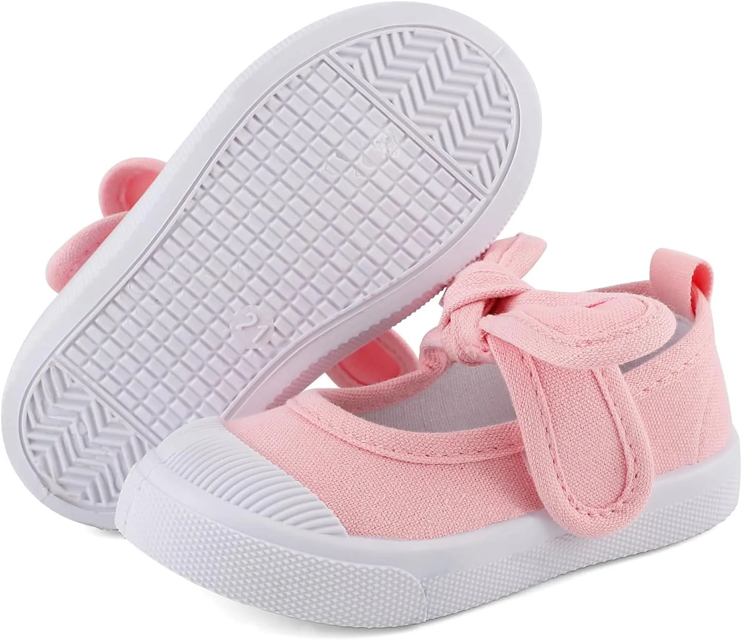 ESTAMICO Kids School Uniform Dress Shoe Girls Bowknot Mary Jane Flat Sneakers for Toddler/Little Kid