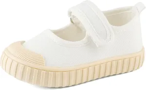 ESTAMICO Kids School Uniform Dress Shoe Girls Bowknot Mary Jane Flat Sneakers for Toddler/Little Kid
