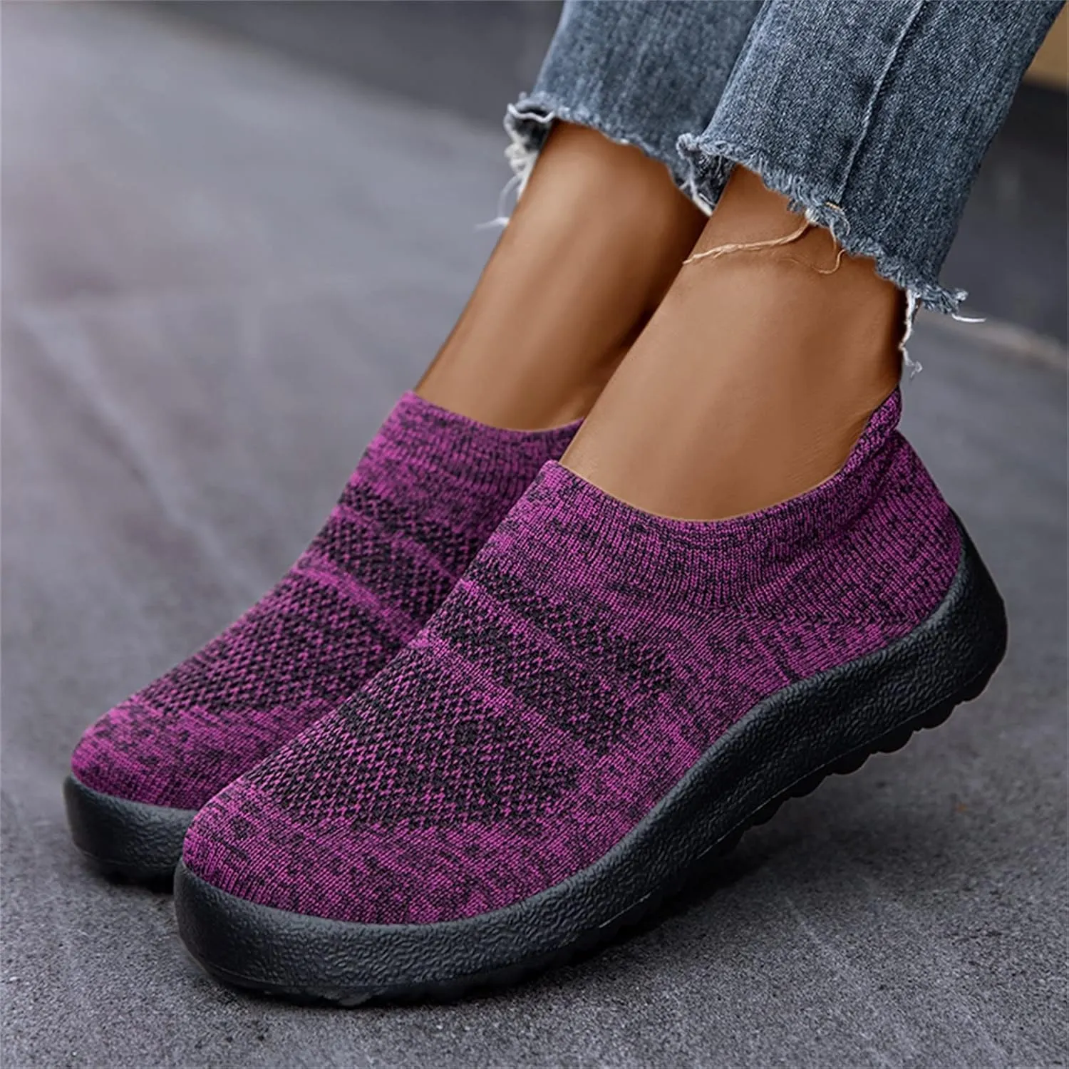 Extra Wide Women Walking Sneakers Size 8 X Wide Zapatos De Mujer para Caminar Suave Y Comodos Platform Slip On Sneakers for Women Fashion Womens Running Shoes Wide Width Women's Slip On Shoes Size 7