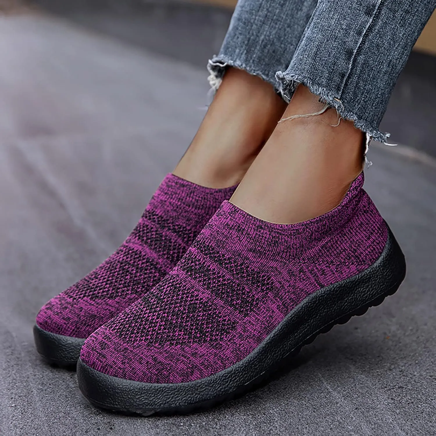 Extra Wide Women Walking Sneakers Size 8 X Wide Zapatos De Mujer para Caminar Suave Y Comodos Platform Slip On Sneakers for Women Fashion Womens Running Shoes Wide Width Women's Slip On Shoes Size 7