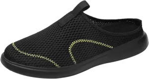 Fashion Summer Men Breathable Mesh Shallow Lace Up Casual Shoes Tops Mens Sneaker (Black, 12.5)