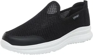 Fashion Summer Men Breathable Mesh Shallow Mouth Slip On Lightweight Casual Shoes Tops Mens Sneaker (White, 12)