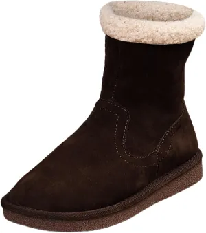 Fashion Women Winter Suede Flat Zipper Keep Warm Snow Boots Comfortable Mid Boots Shoes Winter Womens Boots Size (Black, 8)
