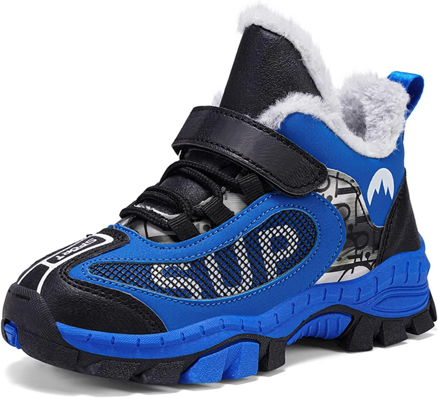 FLIOZY Kids Hiking Boots Boys Girls Winter Snow Boots Non Slip Warm Snow Sports Shoes Outdoor Walking Climbing Sneaker