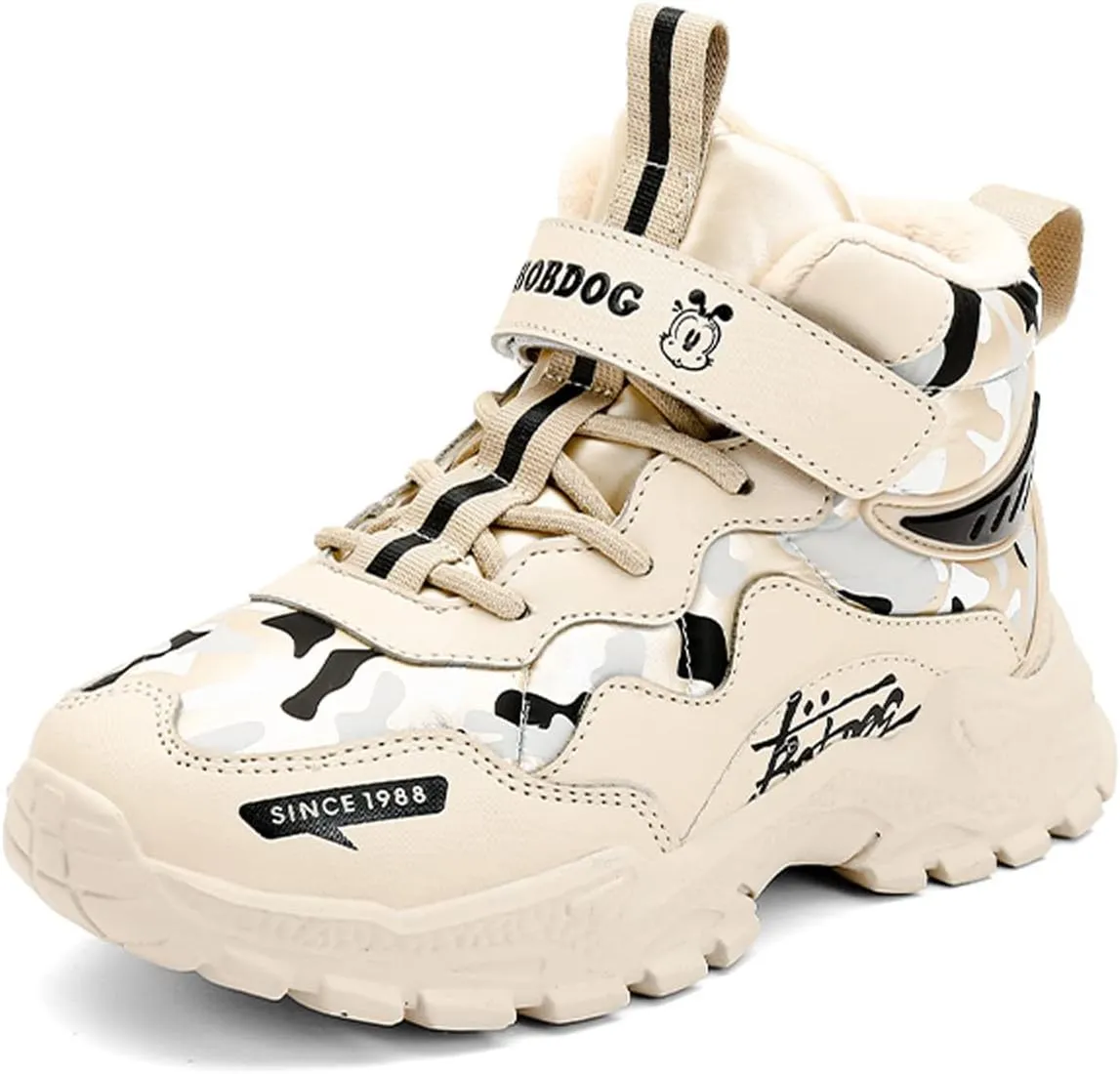 FLIOZY Kids Hiking Boots Boys Girls Winter Snow Boots Non Slip Warm Snow Sports Shoes Outdoor Walking Climbing Sneaker