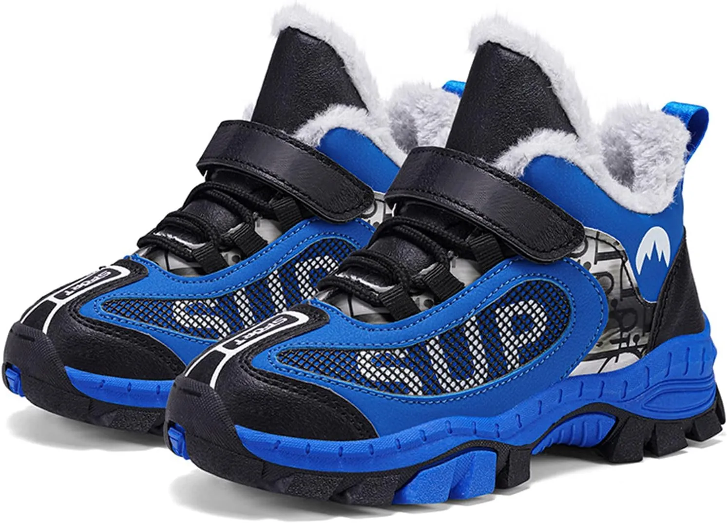 FLIOZY Kids Hiking Boots Boys Girls Winter Snow Boots Non Slip Warm Snow Sports Shoes Outdoor Walking Climbing Sneaker