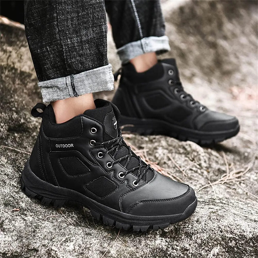 GEXECEUSS Hiking Boots for Men Breathable Non-Slip Casual Low-Top Sneakers for Trailing Trekking Outdoor Leather Walking Shoes