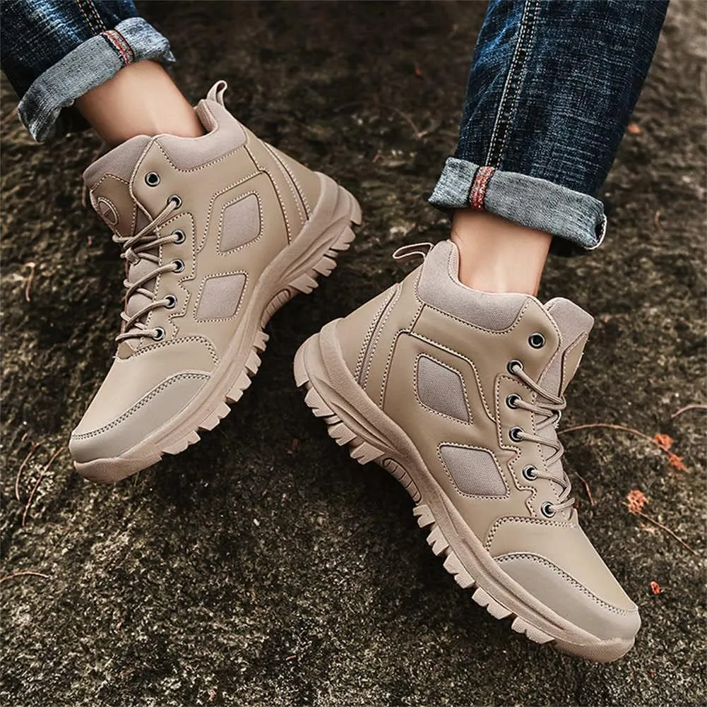 GEXECEUSS Hiking Boots for Men Breathable Non-Slip Casual Low-Top Sneakers for Trailing Trekking Outdoor Leather Walking Shoes