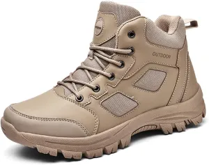 GEXECEUSS Hiking Boots for Men Breathable Non-Slip Casual Low-Top Sneakers for Trailing Trekking Outdoor Leather Walking Shoes