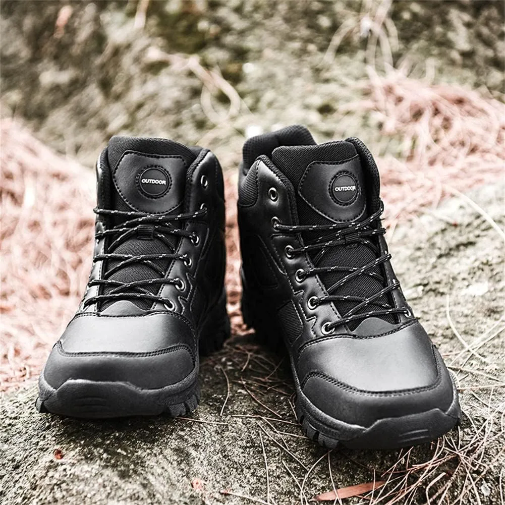 GEXECEUSS Hiking Boots for Men Breathable Non-Slip Casual Low-Top Sneakers for Trailing Trekking Outdoor Leather Walking Shoes