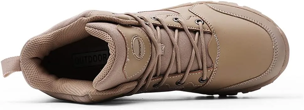 GEXECEUSS Hiking Boots for Men Breathable Non-Slip Casual Low-Top Sneakers for Trailing Trekking Outdoor Leather Walking Shoes