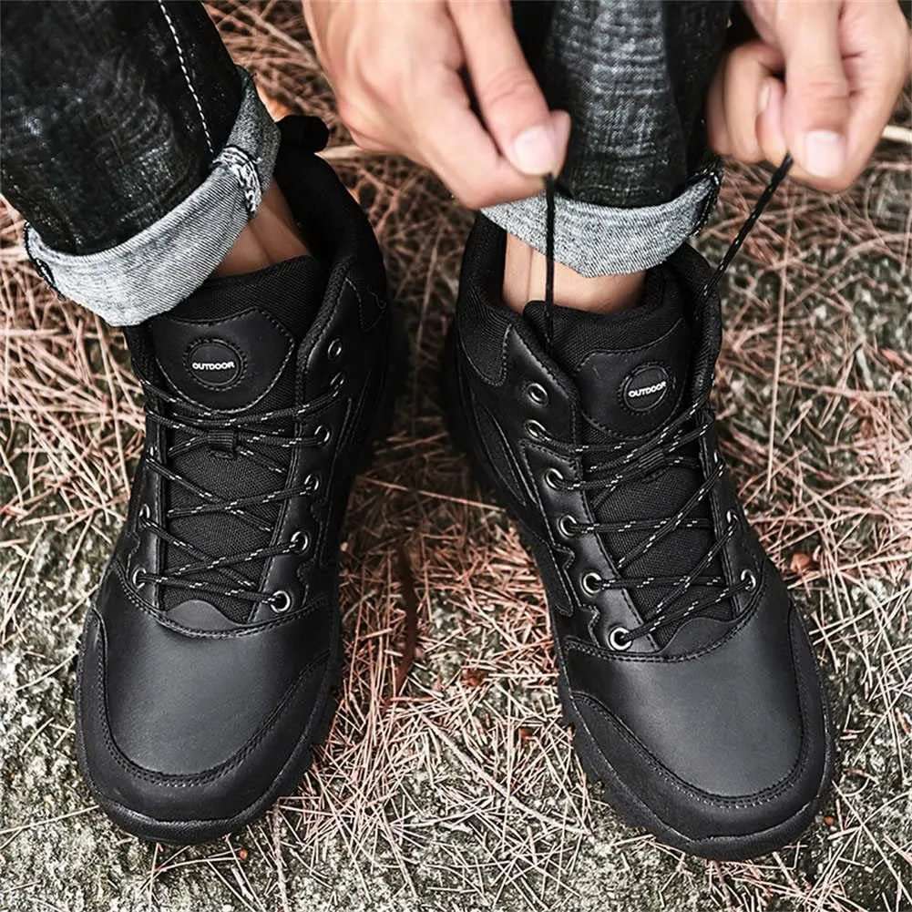 GEXECEUSS Hiking Boots for Men Breathable Non-Slip Casual Low-Top Sneakers for Trailing Trekking Outdoor Leather Walking Shoes