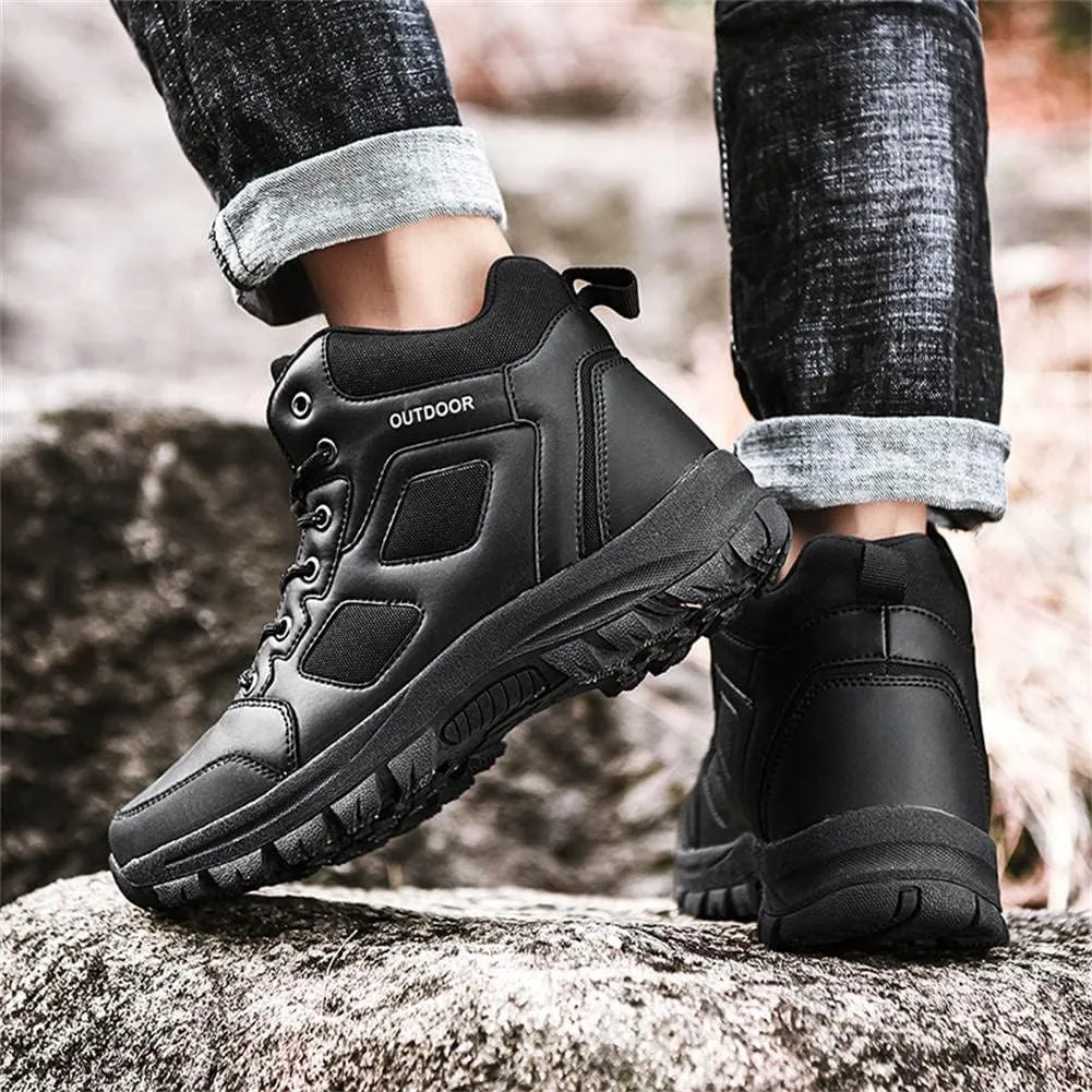 GEXECEUSS Hiking Boots for Men Breathable Non-Slip Casual Low-Top Sneakers for Trailing Trekking Outdoor Leather Walking Shoes