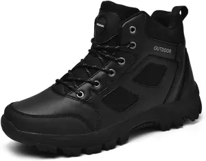 GEXECEUSS Hiking Boots for Men Breathable Non-Slip Casual Low-Top Sneakers for Trailing Trekking Outdoor Leather Walking Shoes