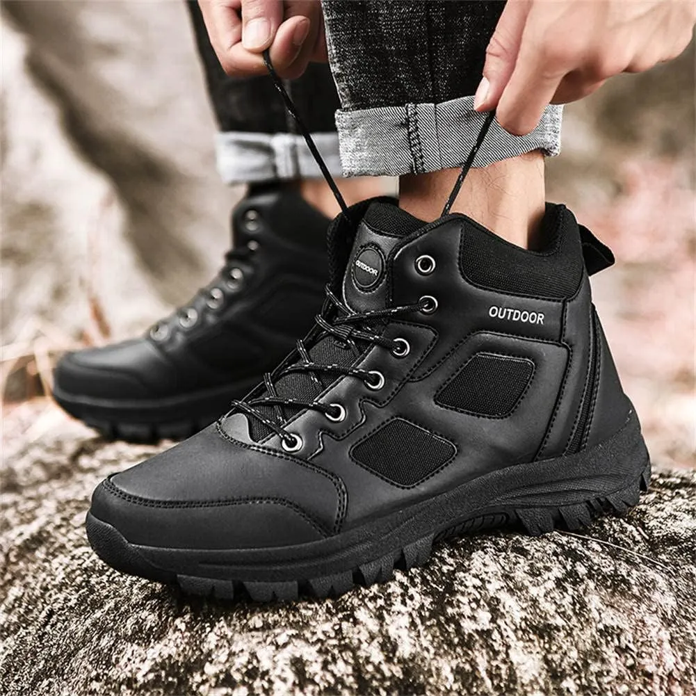 GEXECEUSS Hiking Boots for Men Breathable Non-Slip Casual Low-Top Sneakers for Trailing Trekking Outdoor Leather Walking Shoes