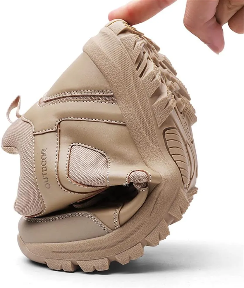 GEXECEUSS Hiking Boots for Men Breathable Non-Slip Casual Low-Top Sneakers for Trailing Trekking Outdoor Leather Walking Shoes