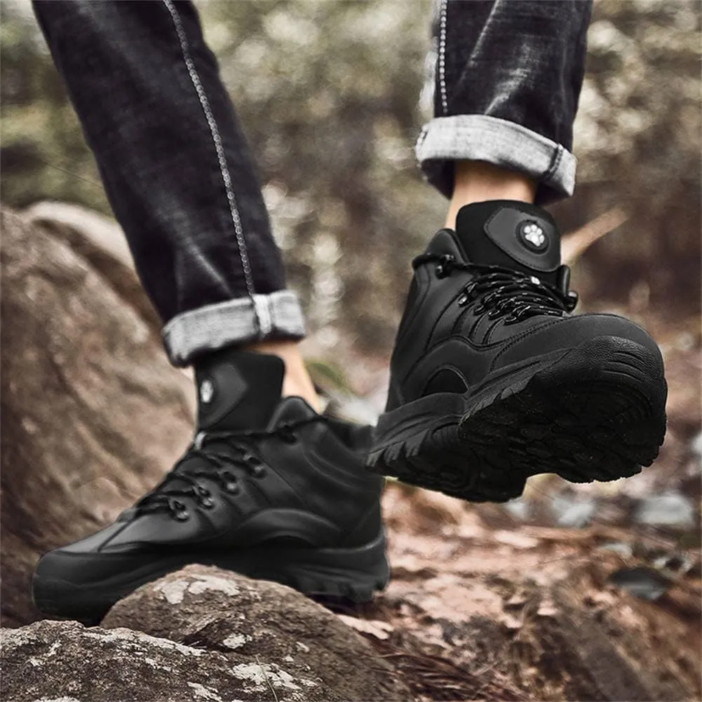 GEXECEUSS Hiking Boots for Men Breathable Non-Slip Casual Low-Top Sneakers for Trailing Trekking Outdoor Leather Walking Shoes