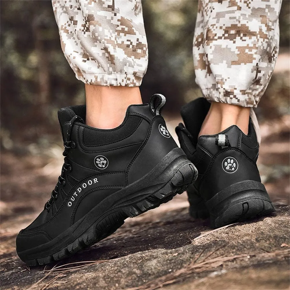 GEXECEUSS Hiking Boots for Men Breathable Non-Slip Casual Low-Top Sneakers for Trailing Trekking Outdoor Leather Walking Shoes