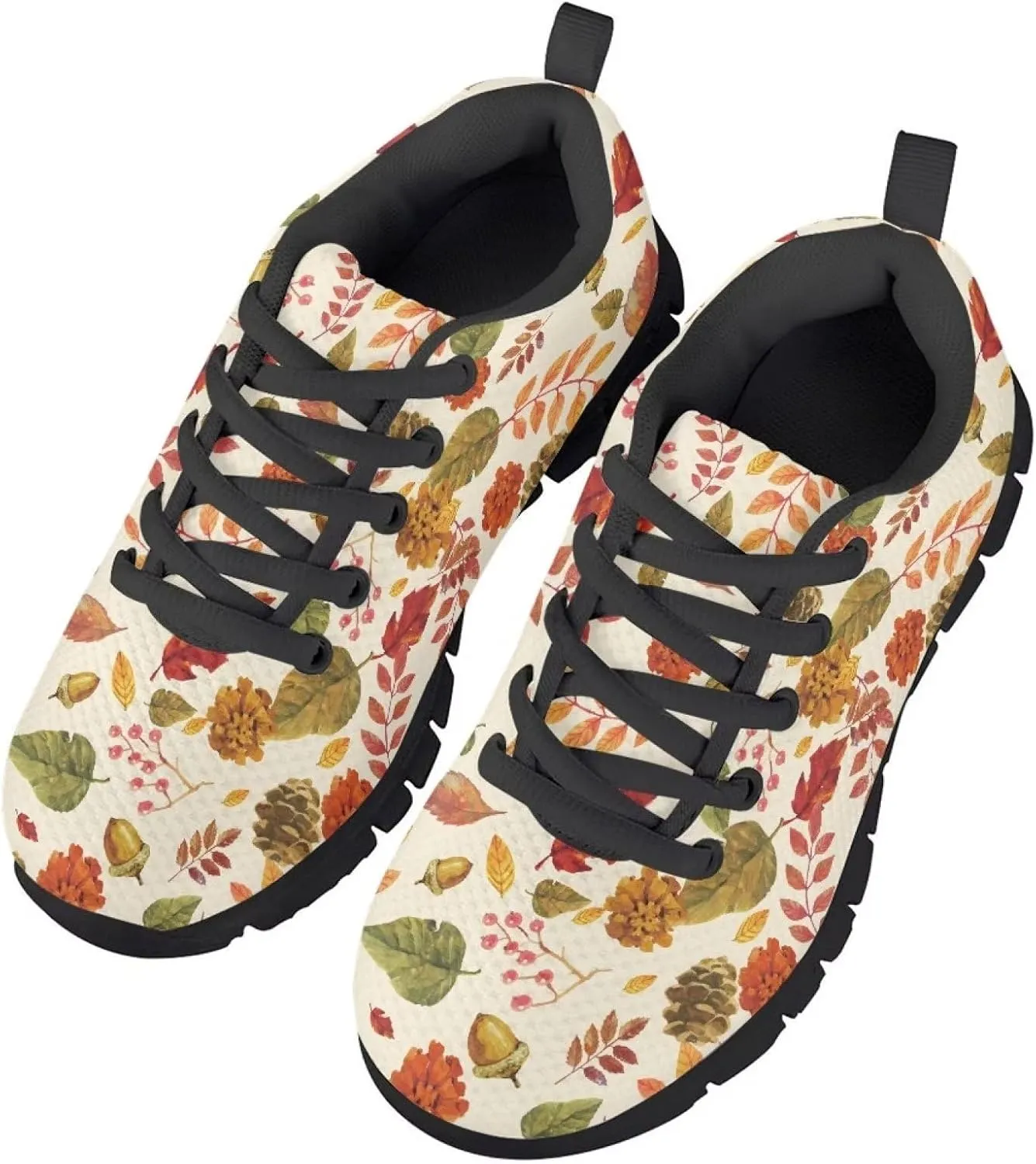 GIFTPUZZ Kids Fall Running Shoes Breathable Mesh Upper Shoes Lightweight Sports Tennis Shoes Footwear