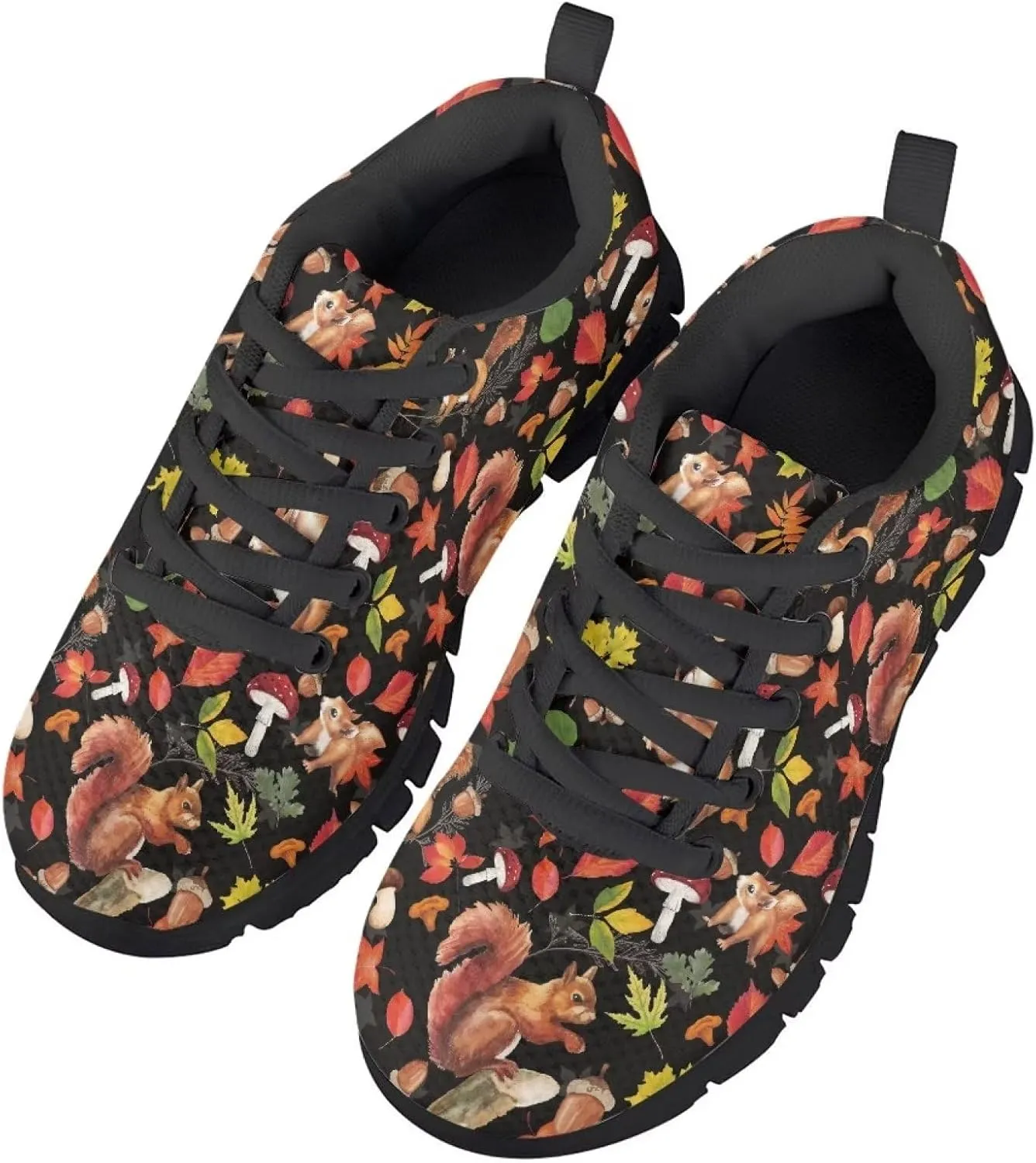 GIFTPUZZ Kids Fall Running Shoes Breathable Mesh Upper Shoes Lightweight Sports Tennis Shoes Footwear
