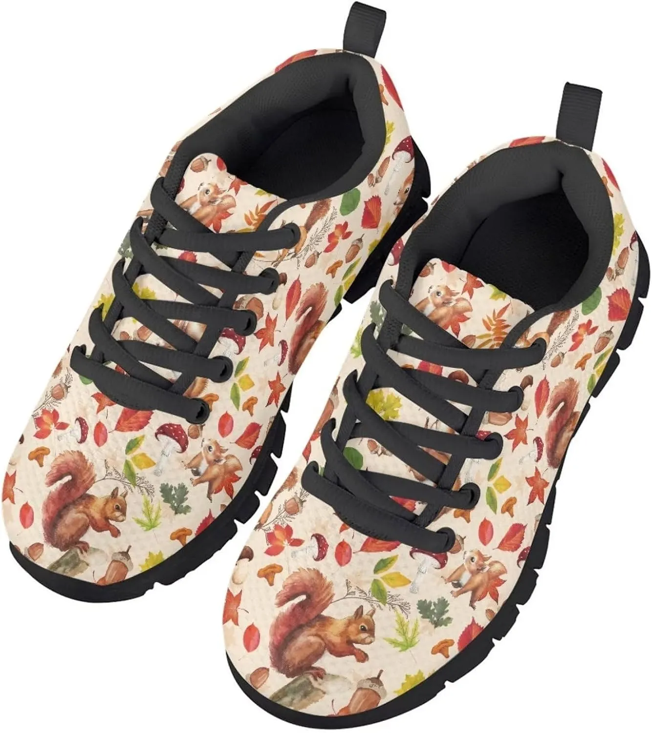 GIFTPUZZ Kids Fall Running Shoes Breathable Mesh Upper Shoes Lightweight Sports Tennis Shoes Footwear