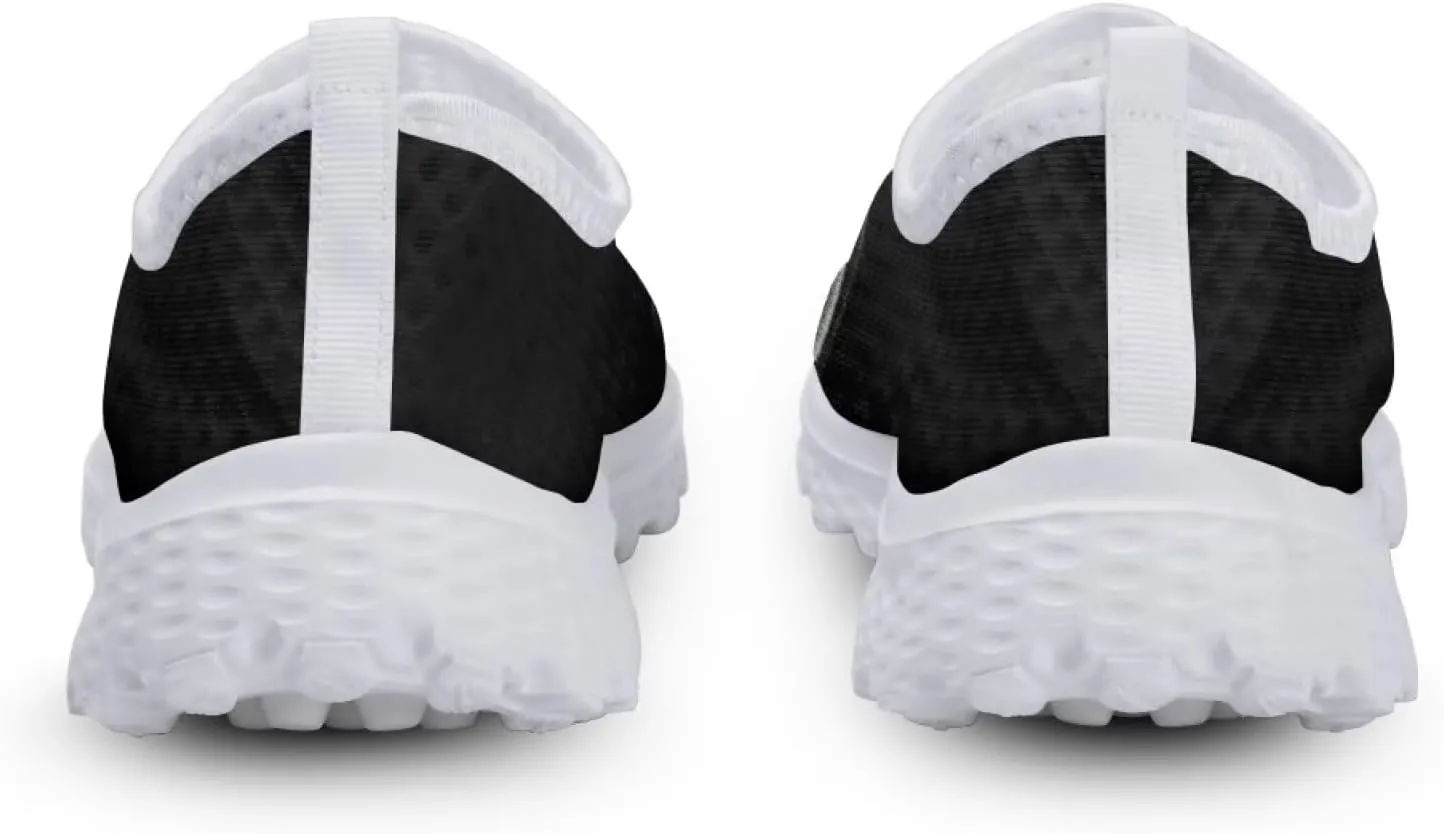 GIFTPUZZ Women Running Shoes Lightweight Slip-on Shoes Non Slip Breathable Mesh Walking Sneakers