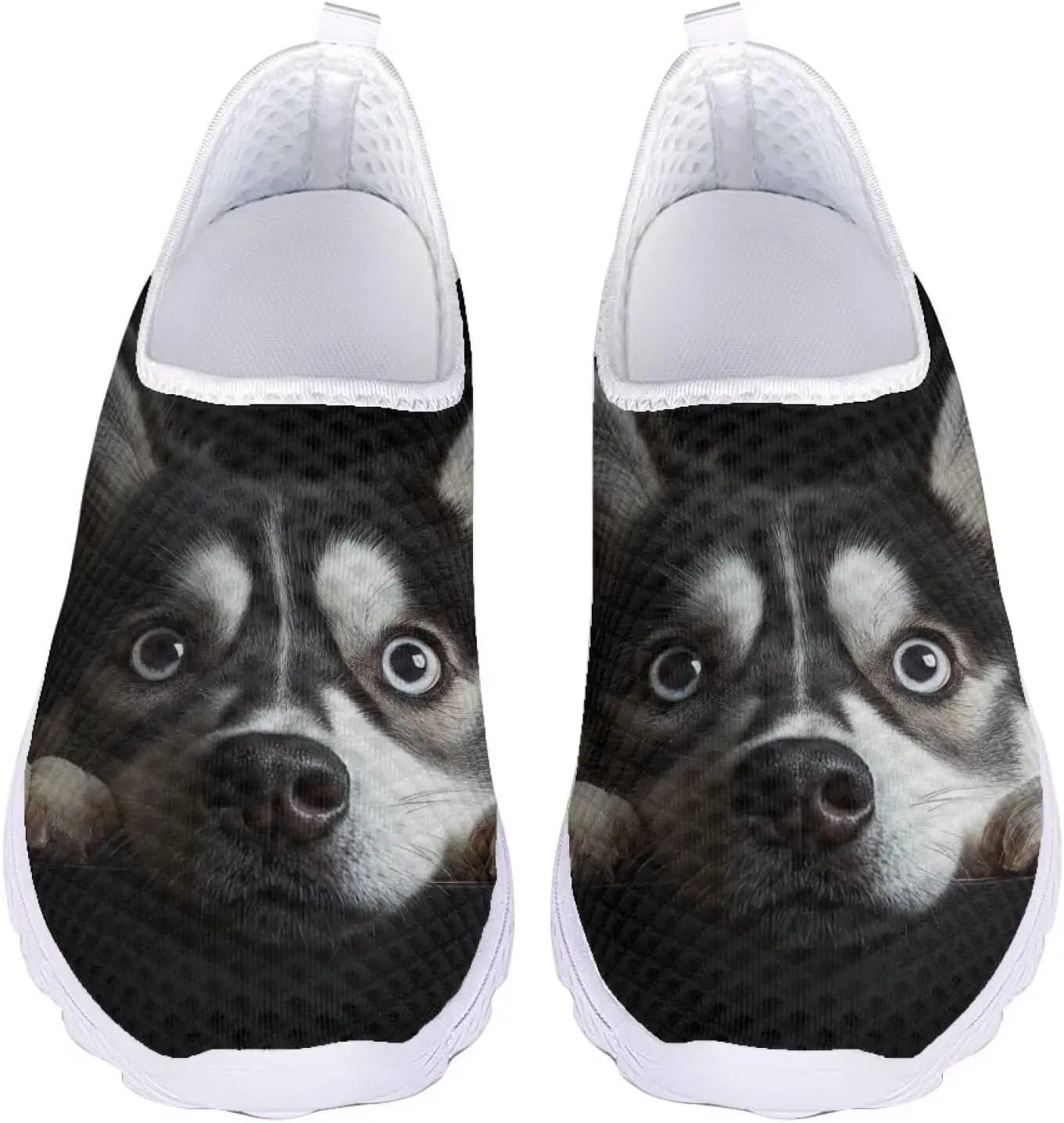 GIFTPUZZ Women Running Shoes Lightweight Slip-on Shoes Non Slip Breathable Mesh Walking Sneakers
