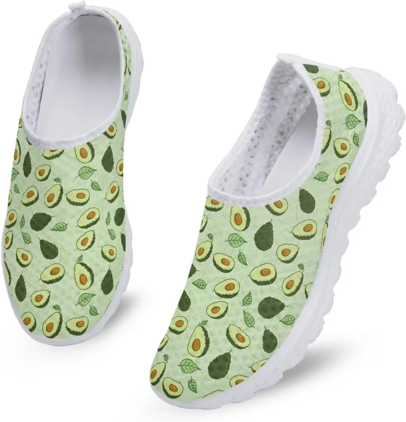 GIFTPUZZ Women Running Shoes Lightweight Slip-on Shoes Non Slip Breathable Mesh Walking Sneakers