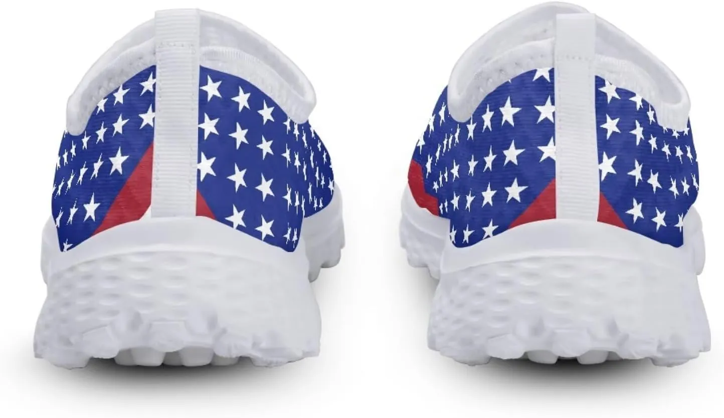 GIFTPUZZ Women Running Shoes Lightweight Slip-on Shoes Non Slip Breathable Mesh Walking Sneakers