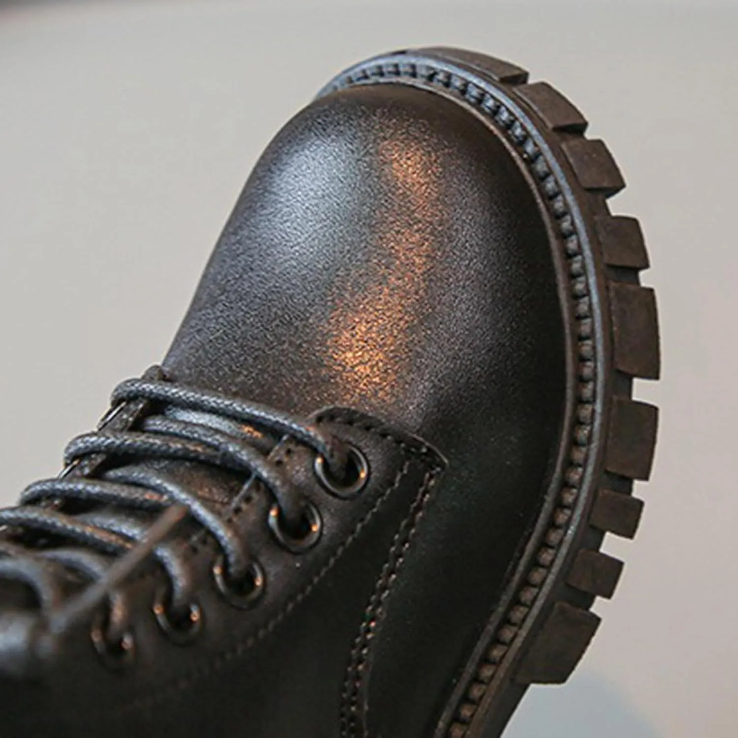 Girls Ankle Boots Side Zipper Combat Boots Non Slip Cowboy Boots Casual Hiking Boots for Toddler Little Kid Big Kid